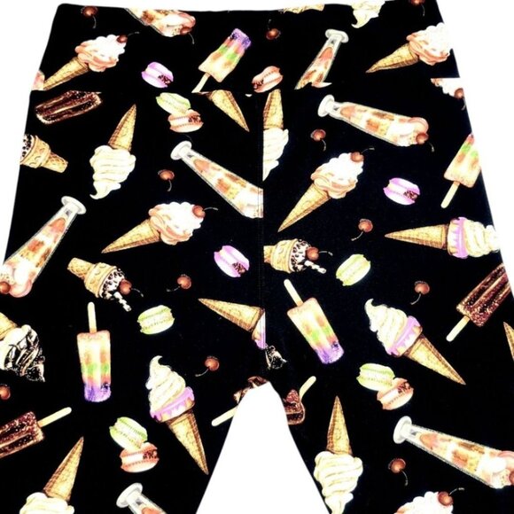 Vibrant LuLaRoe Ice Cream Print Leggings for Women - Tall & Curvy Perfect Fit - Picture 5 of 12